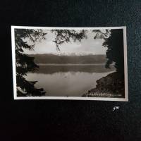 vintage, Postkarte, Ansichtskarte, Blick von Urfeld auf Walchensee, ca. 40/50er Jahre, Bild 1