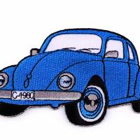 Aufnäher Applikationen Bügelbild Auto Käfer, Oldtimer blau 8,5 x 6 cm( 1 Stück/2,50 €) Bild 1