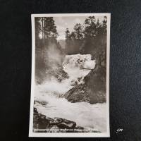 vintage, Postkarte, Ansichtskarte, Isarwasserfall zwischen Walchensee-Wallgau, ca. 40/50er Jahre, Bild 1