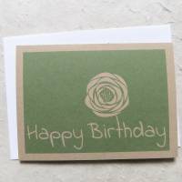 Geburtstagskarte in grün, DinA 6 Bild 1