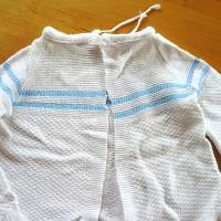 Vintage Babyflügelhemdchen in weiß mit hellblauen Streifen aus den 70er Jahren zeitlos schön Bild 5