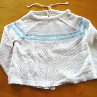 Vintage Babyflügelhemdchen in weiß mit hellblauen Streifen aus den 70er Jahren zeitlos schön Bild 9
