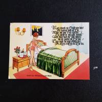 vintage, Postkarte,  Gruß aus Miltenberg am Main, Karikatur, Scherz 20-f, "Noch schnell ein Gruß von hier..." Bild 1