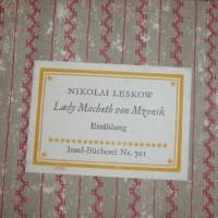 Nikolai Leskow,Lady Macbeth von Mzensk, Erzählung, Insel Verlag  Nr. 701 Bild 1