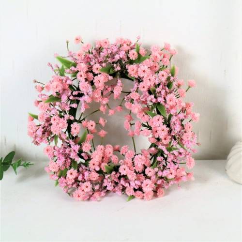 Schleierkrautkranz, rosa, Ø 20cm, Kranz, Floristikdeko