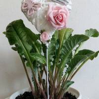 Muttertag Vintage Dekoherzen Blumenstecker Pflanzenstecker Rosa Bild 1