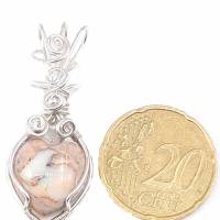 Kettenanhänger Herz aus Matrix-Opal in 925 Silber Bild 4