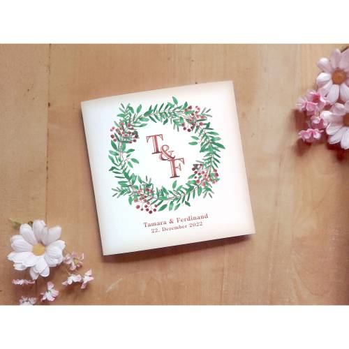 Hochzeitsdesign Christmas Wreath Printable DIY