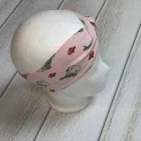 Haarband, Knotenhaarband, Mädchenhaarband, Kinderhaarband, Stirnband, Bandeau, in rosa mit kleinen Fischen Bild 5