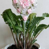 Muttertag Vintage Dekoherzen Blumenstecker Pflanzenstecker Hellrosa Bild 1