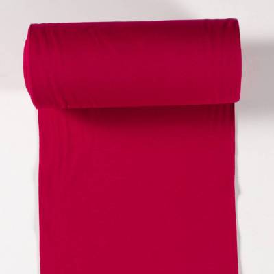 Bündchenstoff Schlauchware rot 0,50m – Öko-Tex Standard 100, 35cm Schlauchbreite, elastisch
