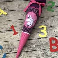 wunderschöne Schultüte Lila / Pink mit Einhorn-Motiv Bild 3