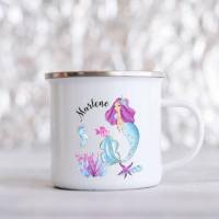 Personalisierte Tasse mit Namen Mädchen Meerjungfrau Bild 1