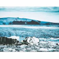 Island Gletscher Frühstücksbrettchen Fotografie Brettchen aus Melamin, spülmaschinenfest, Schneidebrett 14 x 23 cm Bild 1