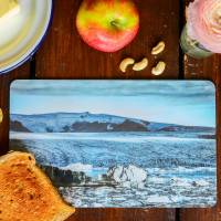 Island Gletscher Frühstücksbrettchen Fotografie Brettchen aus Melamin, spülmaschinenfest, Schneidebrett 14 x 23 cm Bild 2