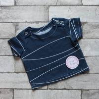 Baby T-Shirt Gr. 56 blau mit Streifen   +++ Einzelstück +++ Bild 1