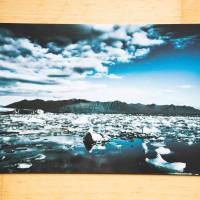 Gletschersee Island Frühstücksbrettchen Fotografie Brettchen aus Melamin, spülmaschinenfest, Schneidebrett 14 x 23 cm Bild 3