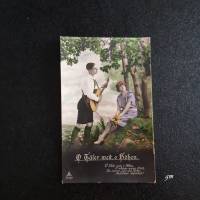 Postkarte, vintage, Fotokarte, ca. 1940, Liebe, verliebt, unbeschrieben,"O Täler weit, o Höhen" Bild 1