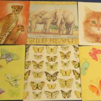 6 Servietten / Motivservietten Afrika / wilde Tiere / Katze / Schmetterlinge  verschiedene Tiermotive Mix 52 Bild 1