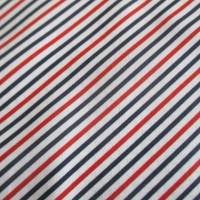 Baumwollstoff Kiel Streifen, dunkelblau/weiß/rot Oeko-Tex Standard 100(1m /10,00€) Bild 1