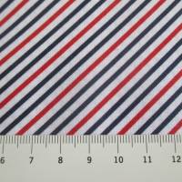Baumwollstoff Kiel Streifen, dunkelblau/weiß/rot Oeko-Tex Standard 100(1m /10,00€) Bild 2