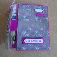 Geldgeschenk  Kommunion Mädchen  Reagenzglas  Verpackung  Geldverpackung Wunscherfüller Pink Geschenk  Geldverpackungen Bild 2