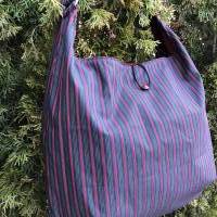 Hobo Tasche, Streifen, Hobobag, Umhängetasche, Tragetasche, Beuteltasche, Stofftasche, nachhaltig Bild 3