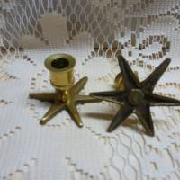 Vintage Miniaturen 2 Messing-Kerzenhalter Bild 2