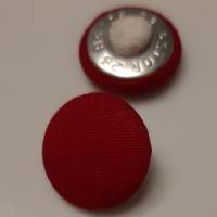 Knopf rot mit Stoff bezogen  18 mm Bild 1