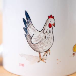 Frühstückstasse mit Huhn, Tasse mit niedlichen Hühnern, Kaffeetasse Bild 5