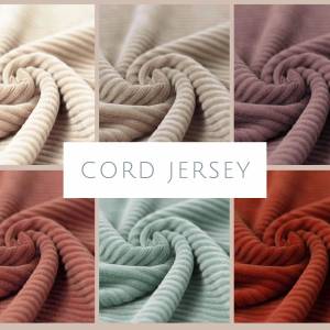 ab 50cm Cord Jersey in weicher Qualität - verschiedene Farbtöne Bild 1