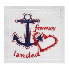 maritime Stickapplikation Anker Aufbügler Applikation 