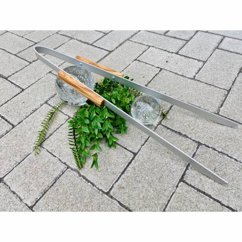 Grillzange "Big Daddy" 50 cm, Aluminium, mit Griffen aus Olivenholz