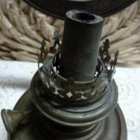 Antike Petroleum-Wandlampe mit viel Patina - Messingblech Bild 5