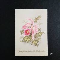 Postkarte, vintage, Glückwunschkarte, Geburtstag, Blumenkarte, Grußkarte, FZB 2419, print Deutschland, Sammelkarte Bild 1