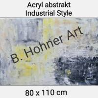 Acryl abstrakt, industrial style 80x110cm Bild 2