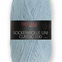 Pro Lana Sockenwolle Uni Classic 100 4-fach 100 g 4056 hellblau Bild 1