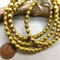 25 Messing Perlen, handgemacht aus Ägypten - afrikanische Messing Zwischenteile - Schmuckmaterial - Spacer - gold, messi Bild 2