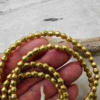 25 Messing Perlen, handgemacht aus Ägypten - afrikanische Messing Zwischenteile - Schmuckmaterial - Spacer - gold, messi Bild 3