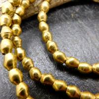 25 Messing Perlen, handgemacht aus Ägypten - afrikanische Messing Zwischenteile - Schmuckmaterial - Spacer - gold, messi Bild 4