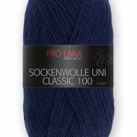 Pro Lana Sockenwolle Uni Classic 100 4-fach 100 g 4050 marine Bild 1