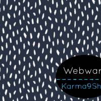 0,5m Webware Stripes dunkelblau Bild 1