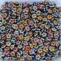 50 flache Blütenperlen, Blümchen, Glasblüten, full marea Bild 1