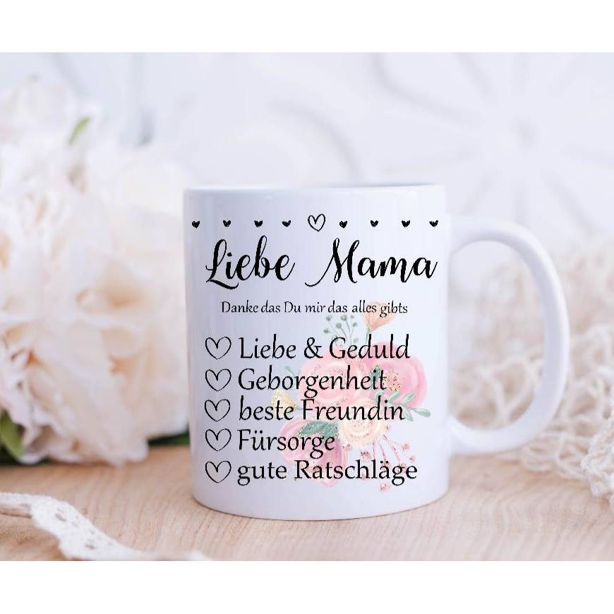Wunschnamen personalisiert mit Name Mutter & Sohn  Becher Geschenk Tasse 