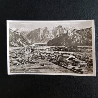 vintage, Postkarte, Ansichtskarte, Oberammergau Totalansicht #225 ca. 40/50er Jahre, Bild 1