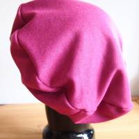 Rosa Baskenmütze aus Wolle Bild 4