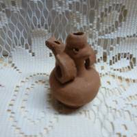 Vintage Miniatur Keramik Vogelpfeife Ton Bild 2