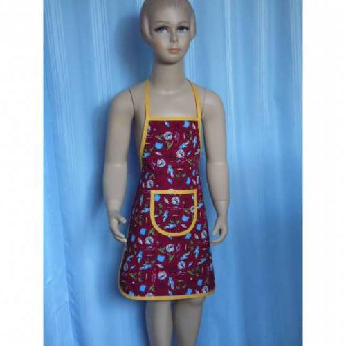 Kinder Schürze dunkelrot