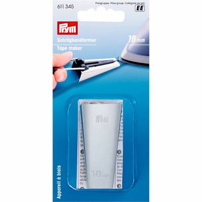 Prym 611345 Schrägbandformer 18 mm – Individuelle Schrägbänder einfach herstellen