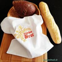 nostalgischer Brotbeutel, Stoffbeutel aus Baumwolle für Brot und Brötchen, 38 x 36  cm, Unikat Bild 1